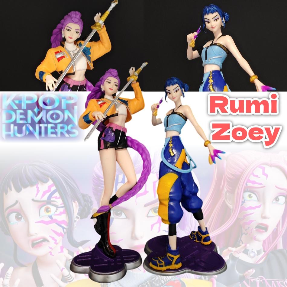 22cm/8.66inch KPop Demon Hunter Rumi Zoey Action Figure Anime Periphery CollectionPVC Toys Desktop Car Ornaments Model Gifts