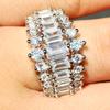 Full Zircon Rings For Women Silver Color Luxury Cubic Zirconia Ring Index Finger Anel Bridal Wedding