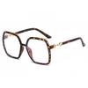 Black Rectangle Blue Light Blocking Glasses Frame With Pc Material For Men And Women