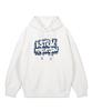 Graffiti Logo Oversized Wide Shoulder Hoodie_White