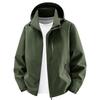Men's Casual Hooded Windbreaker Jacket - Breathable, Loose Fit, Plus Size, for Spring and Autumn