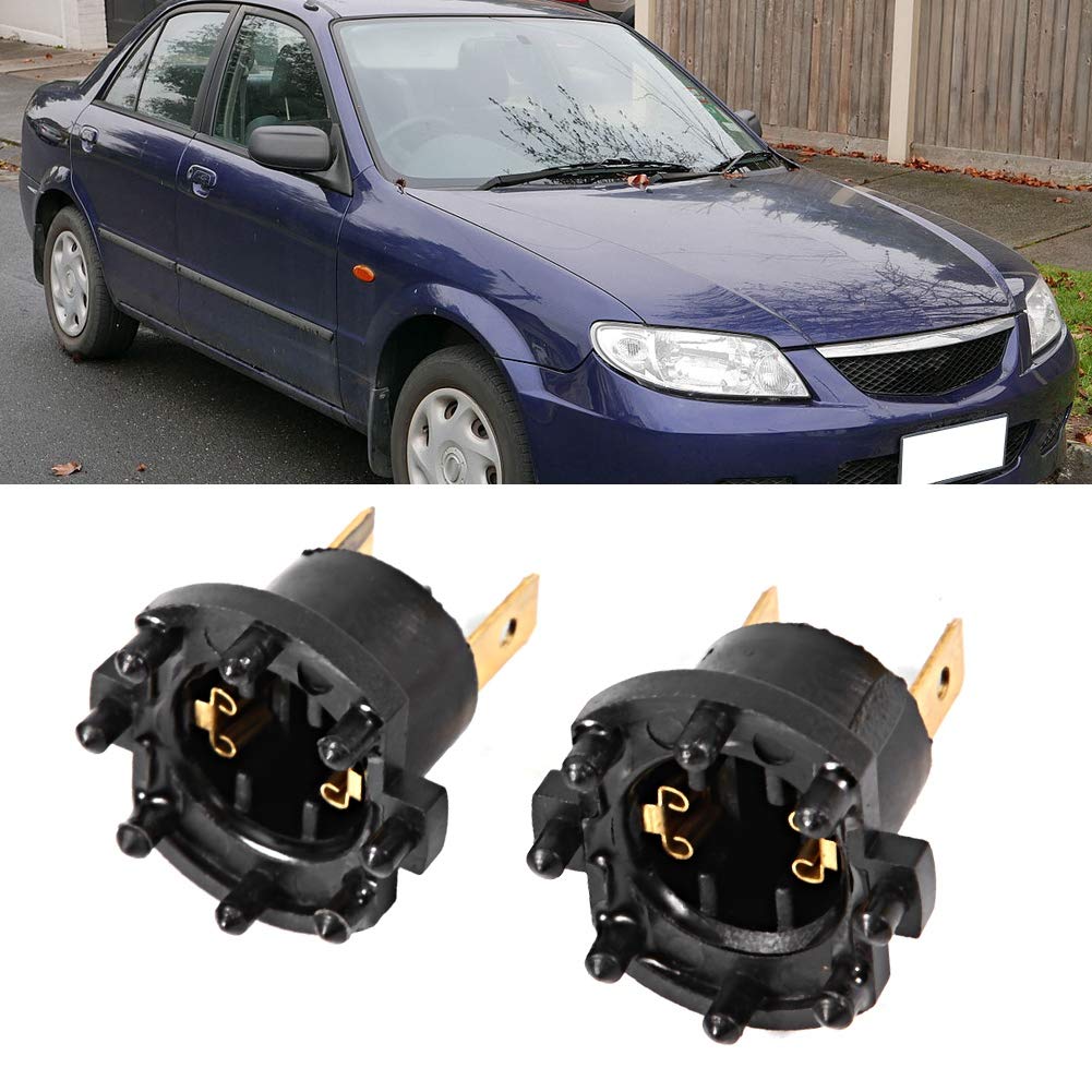 KIMISS Car Headlight Socket Holder, B28V510A3 1 Pair Replacement Headlight Bulb Socket Adapter Holder