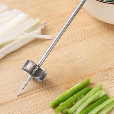 Onion Shredder Cutter Precision Vegetable Cutter Stainless Steel Scallion Onion Cutter Set for Quick Even Shredding for Cutting
