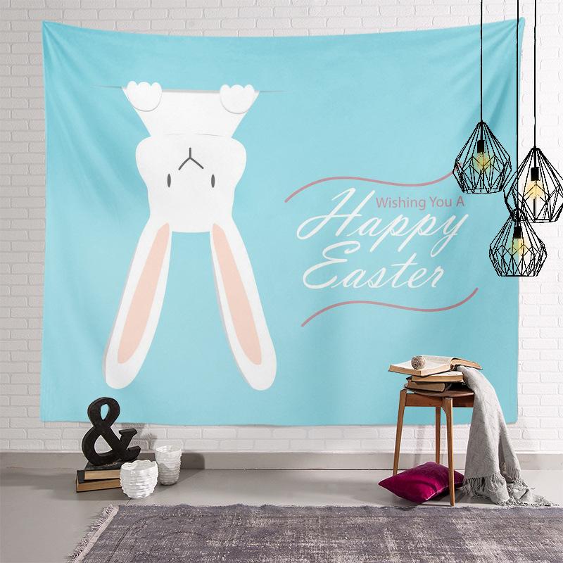 Home Decoration Easter Series of Easter Egg Printing Polyester Tapery Tapestry Is Suitable for Bedroom Living Room Tapiz