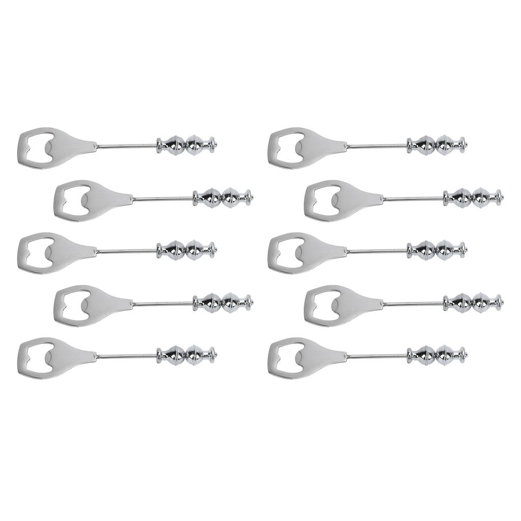 10Pcs Beadable Beer Opener Stainless Steel Decorative Beaded Bottle Opener for Party Gathering