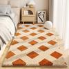 Imitation Cashmere Carpet, Cool and Non-slip Household Bedroom Bedside Blanket, Dirt-resistant and Wear-resistant Living Room Bay Window Mat