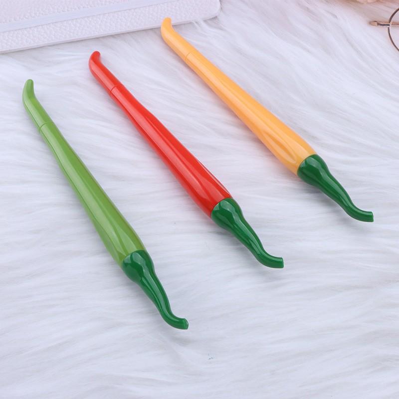 Creative Chili Pepper Pen Set - Red, Green, Yellow Vegetables for Office and Signature Use