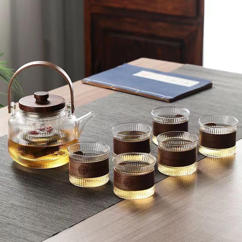 Heat-Resistant Glass Teapot and Cup Set