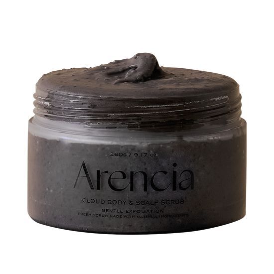 arencia Frische Wolke Körper- & Kopfhaut-Peeling – Aufgeschlagener Peeling-Reiniger für seidig glatte Haut (260g, Wählen Sie 1 Duft)