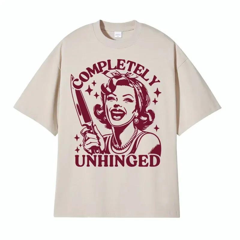 Trendy Creative Plus Size Cotton T-Shirt, Unisex Casual Round Neck Short Sleeve
