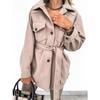 Fashion Women Office Lapel Jacket Long Sleeve Top Coat Casual Business Shirt Jackets Autumn Winter