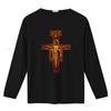 St Francis of Assisi San Damiano Cross Catholic Eastern Retro Unisexs T Shirt Vintage Washed Slightly Casual Stylish Versatile