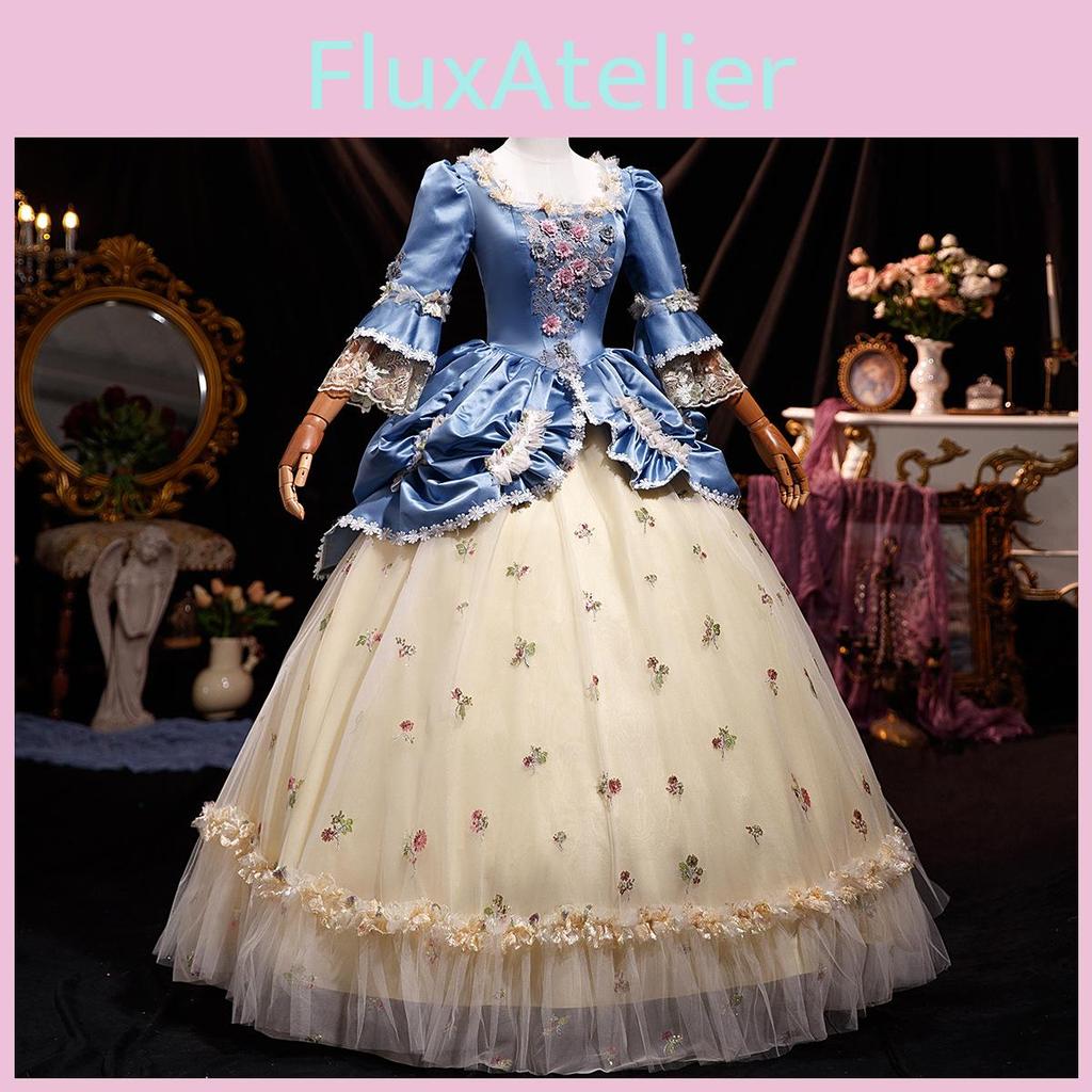 Evening Court French Gown Elegant Stage Dress Theatre Performances Photography