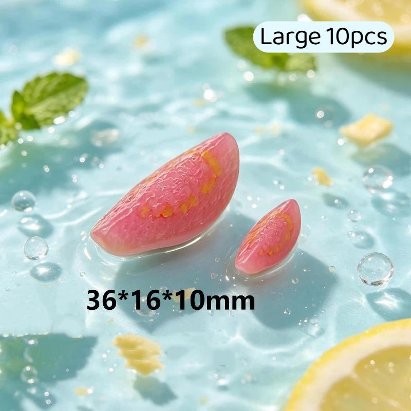 Miniature Resin Sliced Fruit Models 10Pcs Realistic Food Props for Dollhouse DIY Craft Micro Landscape