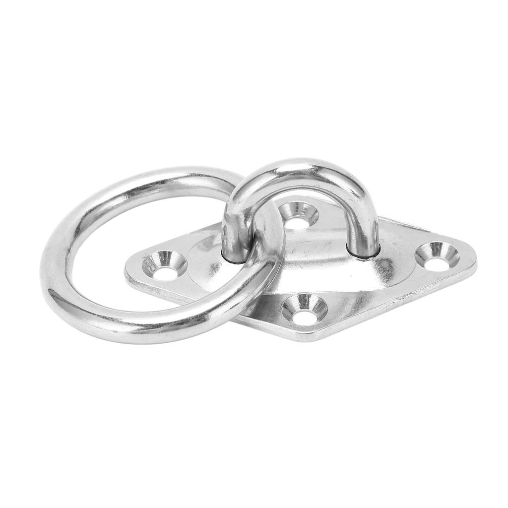 Diamond Pad Eye Plate M6x66x40mm 316 Stainless Steel Wall Mount Ring Hook for Boat Yacht