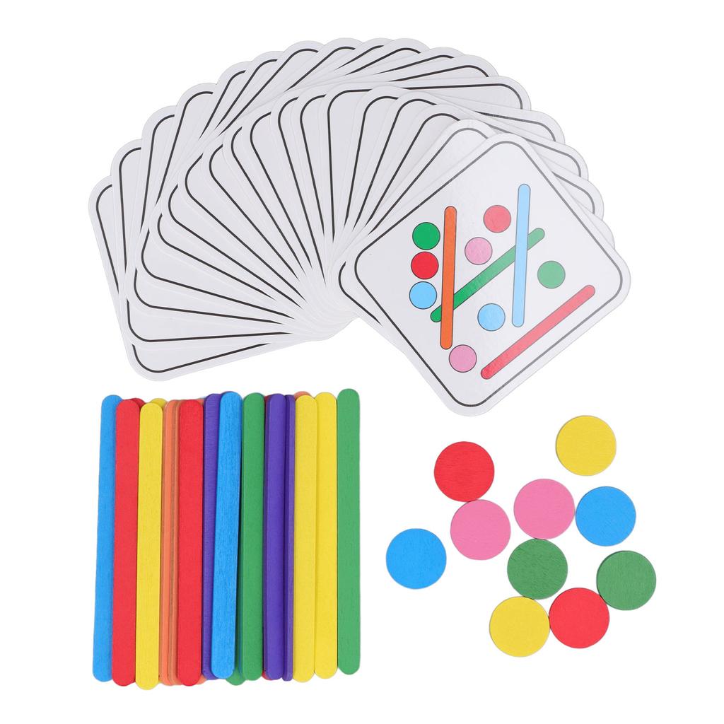 Kids Colorful Stick Puzzle Toy Color Sensory Colorful Stick Matching Cognition Development for Boys