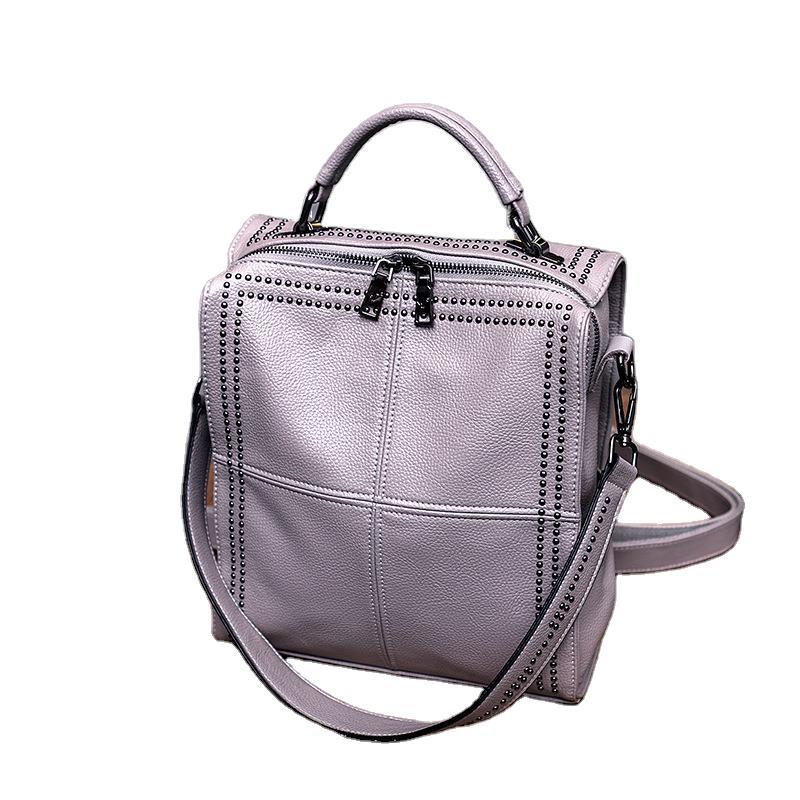 Women's Leather Backpack, Korean-style Crossbody Bag, Versatile Leather Handbag, Backpack