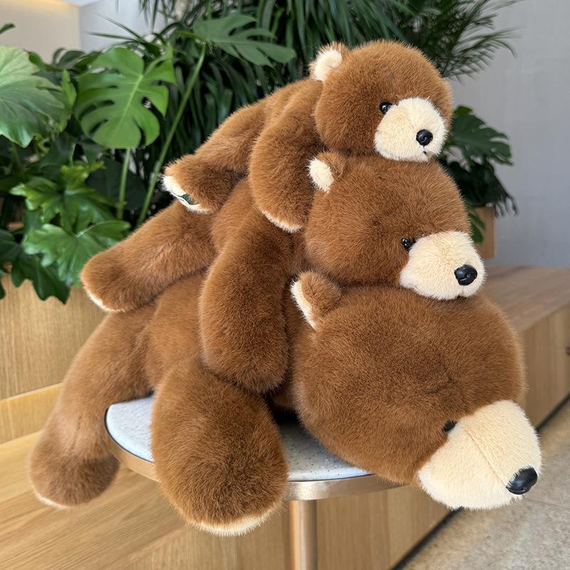 Papa Brown Bear Arctic Little Bear Doll Hug Pillow Girl Sleeping Plush Teddy Bear Rag Doll Large Size Doll