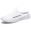 Fashion Men's Summer Slippers Breathable Lightweight Fashion  Casual Shoes Simple One Foot Soft Sole Half Support Shoes Men's Slippers
