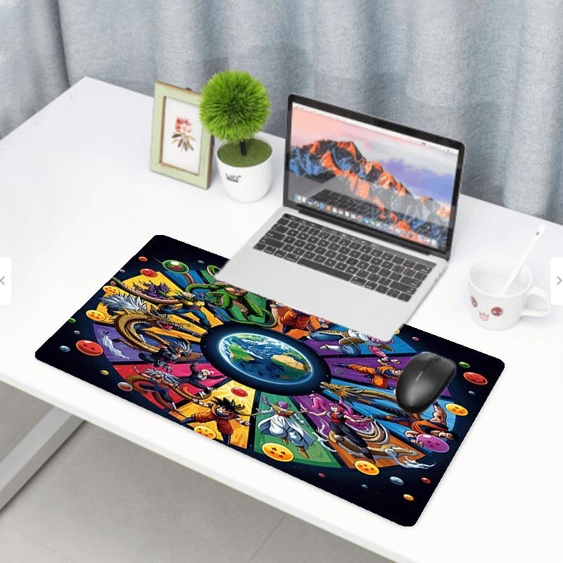 Dragon Ball Print Mouse Pad, Anti‑Slip Desktop keyboard Mat, for PC Laptop Gaming Working Daily Use, Cool Festival Surprise Gift