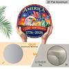 2D Flat - 1pc Round Aluminum Tin Sign, Celebrating America'S 250Th Birthday with an Eagle And Liberty Design, Perfect for Living Rooms, Porches, And