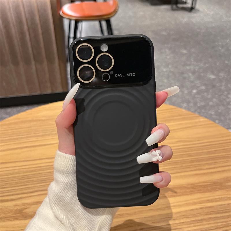 Wave Pattern Magnetic Liquid Silicone Case for iPhone 16/17 Pro Max 15 Pro