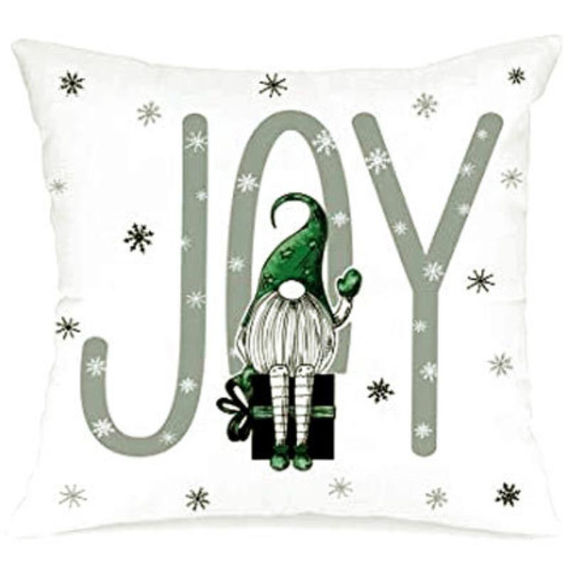 Christmas Pillow Cover Linen Printed Home Sofa Cushion Cover Living Room Bedroom Pillow Cover