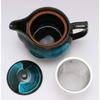 Mino ware teapot, emerald, made in Japan, 500-26