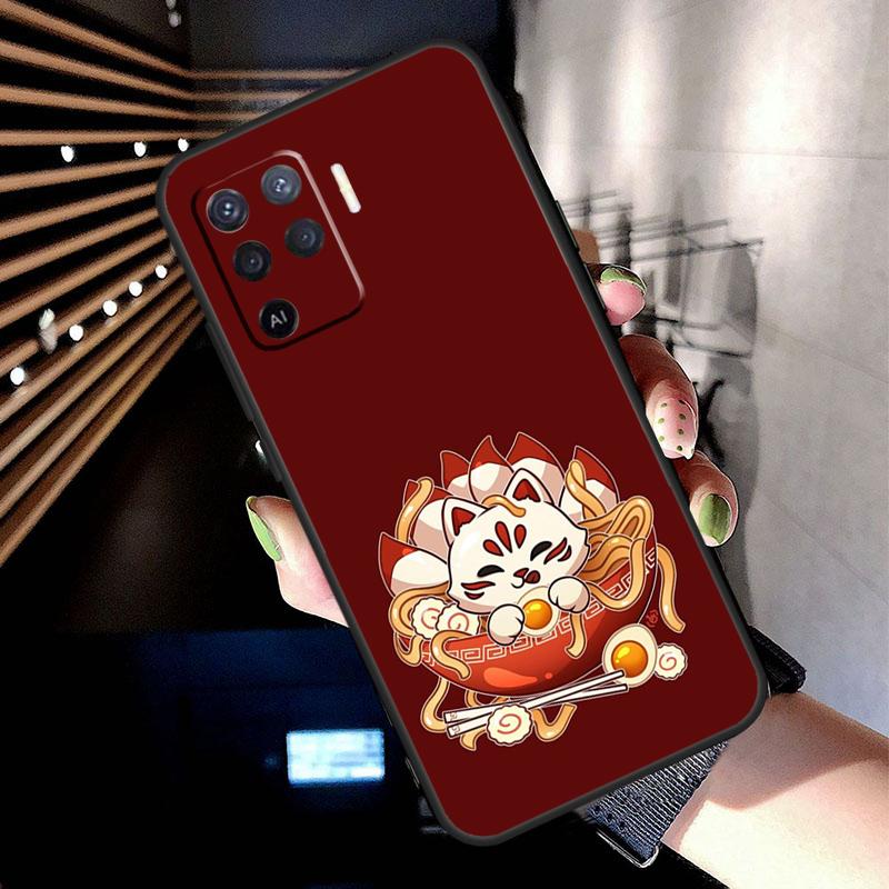 Kitsune Fox Japanese Art Case For Oppo A17 A57 A77 A76 A16 A96 A18 A60 A80 A40 A38 A58 A78 A98 A94 A74 A54 A15 A5 Pro