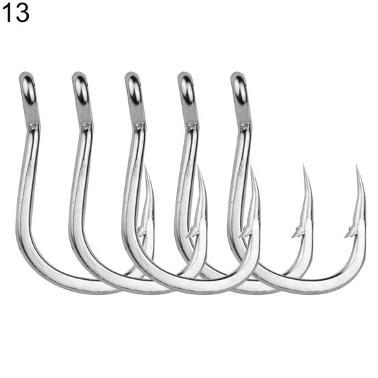 5/10Pcs Stainless Steel Fish Hook Jig Big Fishing Bait Holder Tackle Tool