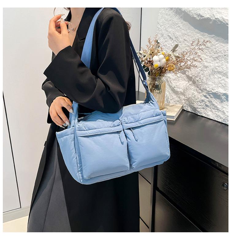Unisex vodoodpudivá nylonová crossbody taška s více kapsami