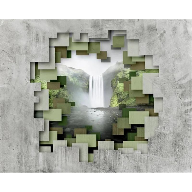 Wallpaper Polygon Geometric Concrete Wall Mural Modern Home Decoration 3d Wallpaper Murals