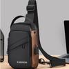 Мужская нагрудная сумка с защитой от краж, порт для зарядки USB, наплечная сумка кроссбоди, сумка-слинг с паролем, для путешествий