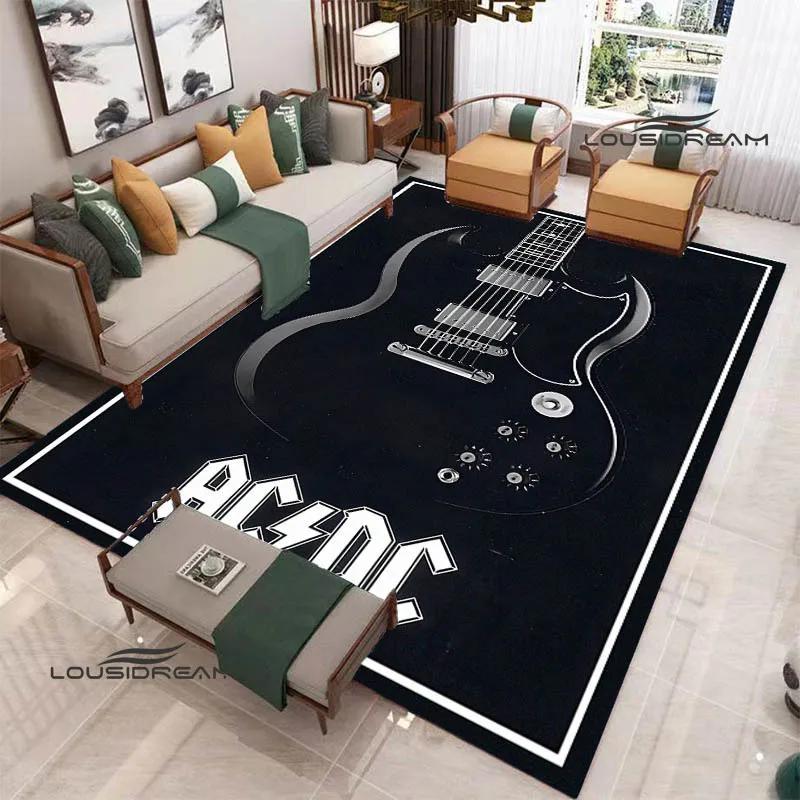 3D Rock Band AC/DC Printed Carpet Yoga Mat Non-slip Carpet Kitchen Mat Room Decor Carpets for Living Room Area Rug Birthday Gift