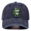 Retro Frog Embroidery Dad Hat Vintage Outdoor Sun Hat Stylish Casual Hip Hop Hat  For Men Women
