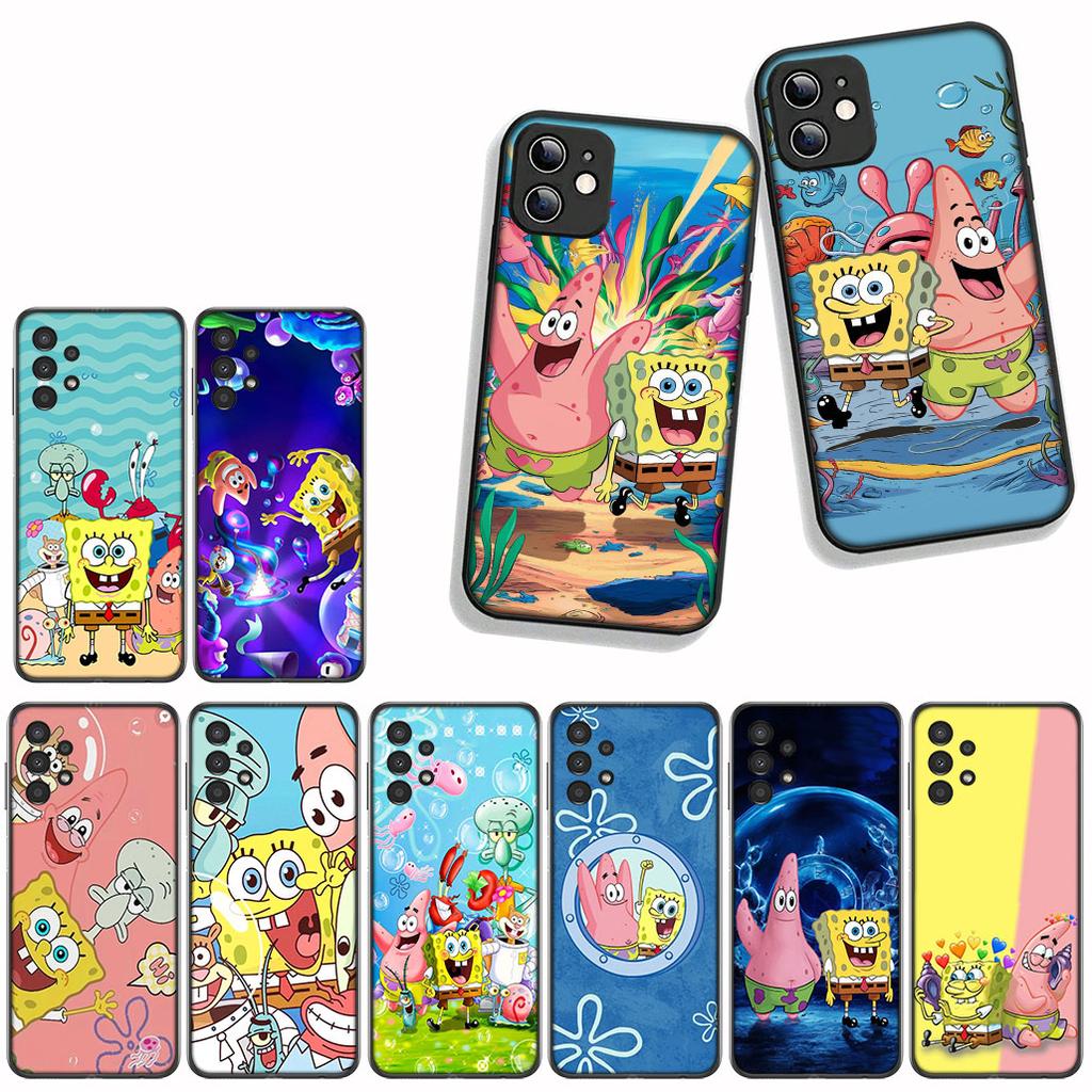 for Samsung Galaxy A07 A13 A12 A23 A50 A51 A52 A53 A70 A71 A72 A04 Note 20 9 8 10 Case S-SpongeBobs s-SquarePant S-Sponges Bobs