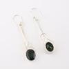Green Tourmaline Gemstone 925 Sterling Silver Jewelry Handcrafted Earrings 1.76" EE-171-15