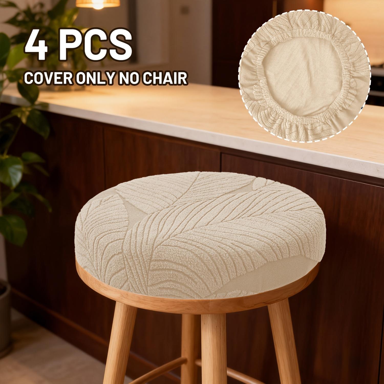 

Round Stool Cover For Bar Seat Case Swivel Chair Cover Seat Cushion Protector Swivel Chairs Breathable Stretch Seat Slipcover