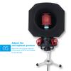 PF8 Studio Mic Screen Portable Noise Reduction Metal Acoustic Filter Windproof Screen for Microphone