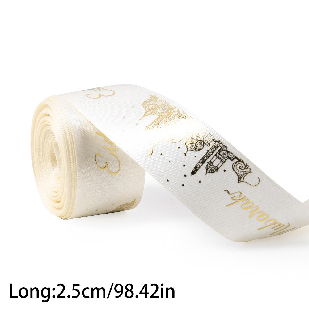 Ramadan Bronzing Ribbons Eid Mubarak Gift Wrap Satin Ribbon Ramadan Decor 2025 For Home Islamic Muslim Party Eid Al Adha Gift