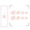 Bling Press On Round Fake Toenails Lasting Effect with Moderate Thickness for Toe Decoration Home Nail DIY