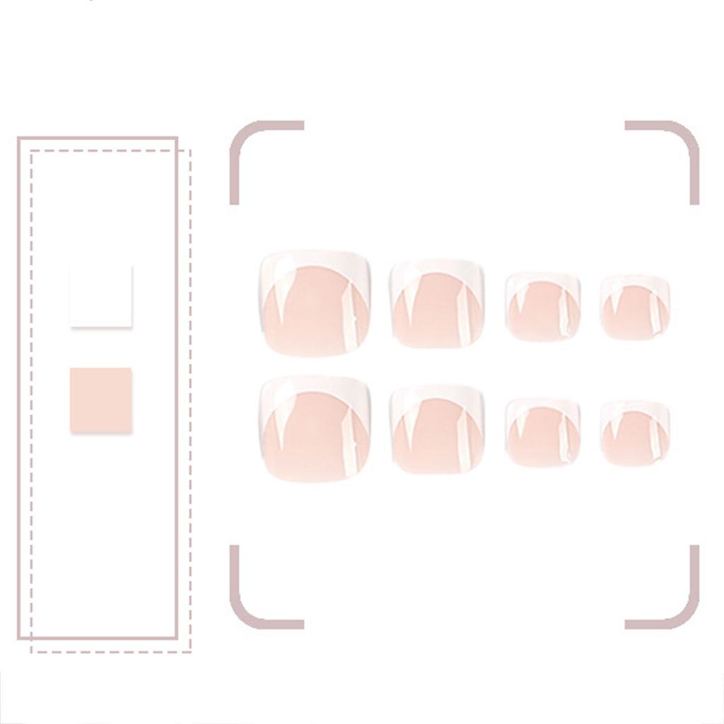 Bling Press On Round Fake Toenails Lasting Effect with Moderate Thickness for Toe Decoration Home Nail DIY