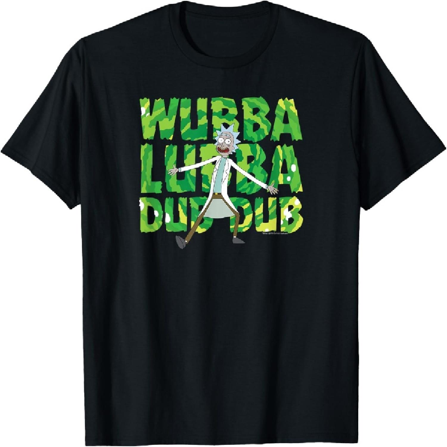 Рик и Морти Wubba Lubba Dub Dub Портал Буквы Футболка Футболка S