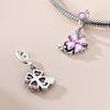 100% Copper Pink Gem Dolphin Charms Beads Horseshoe Cat Ballet Pendant Fit Original Bracelet Diy For Women Jewelry