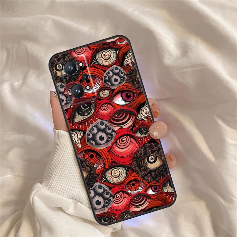 Scary Face Eyes Case For Realme C75 C67 C63 C55 C51 C61 C53 C35 C65 C71 11 12 13 14 Pro Plus GT6 GT7 15 Pro