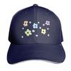 Rainbow Flower Large Baseball Cap Quick Dry Performance Cotton Twill Breathable Contrast Two Tone Brim