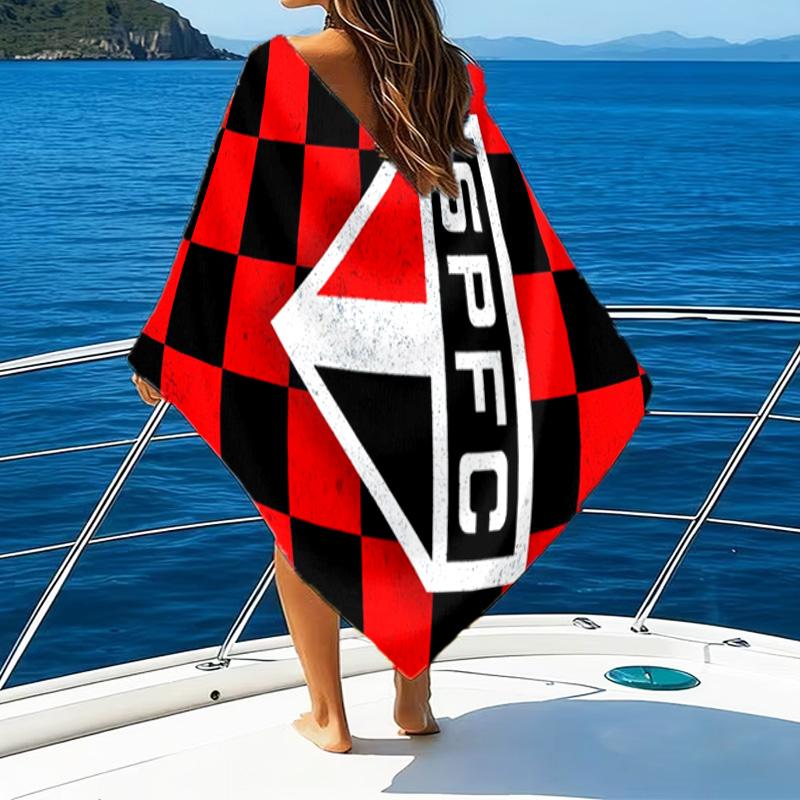 Pau-lo Fc Emblem Printed Beach Towel, Super Soft Microfiber, Perfect Gift Birthday, for Pool, Beach, Travel, for Family and Friends