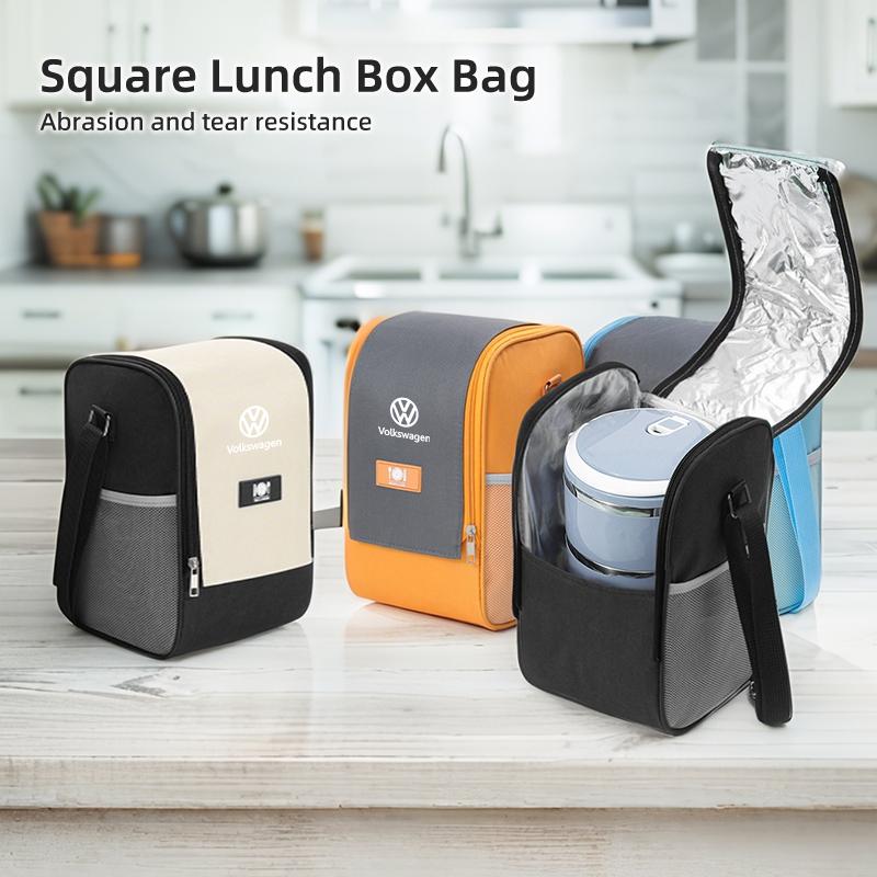 Portable Thermal Lunch Bag Food Box with Shoulder Strap Waterproof For Volkswagen VW Golf Polo Tiguan T5 Passat b6 Jetta Sagitar zr3