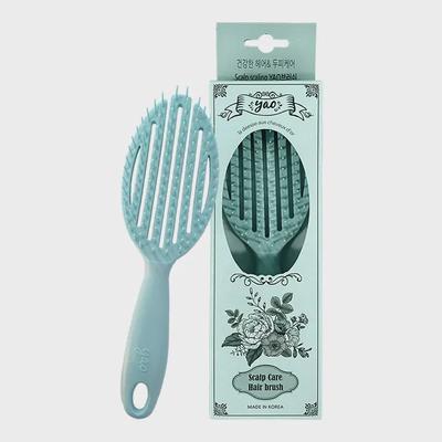 Spazzola per capelli Cura del cuoio capelluto Rotonda (Blu Cenere)