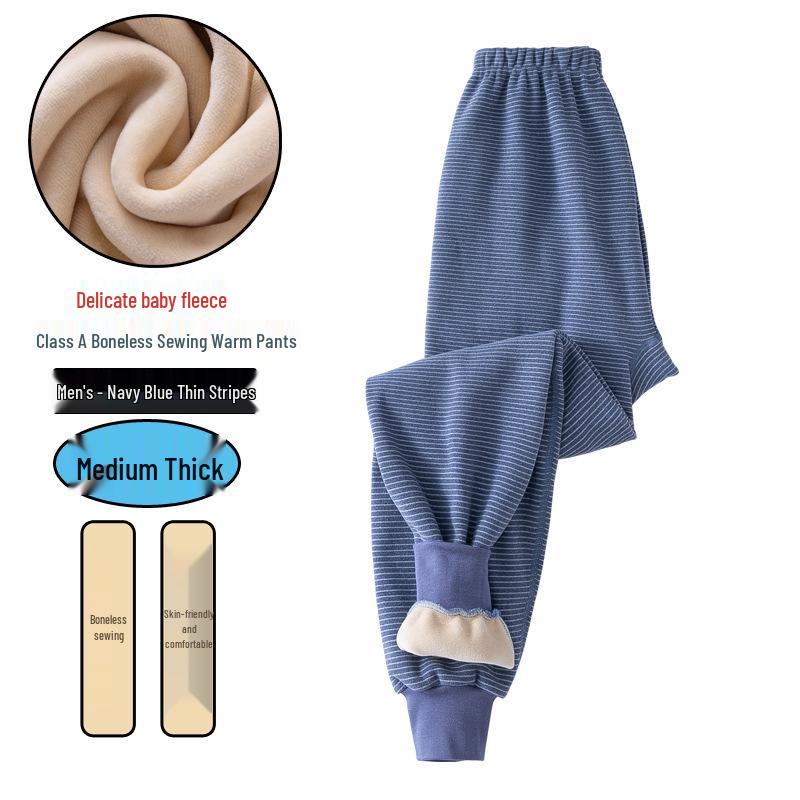 Boys' Warm Plus Velvet Thickened Pants: Medium & Large Sizes, Teen One-Piece for Fall/Winter School Wear